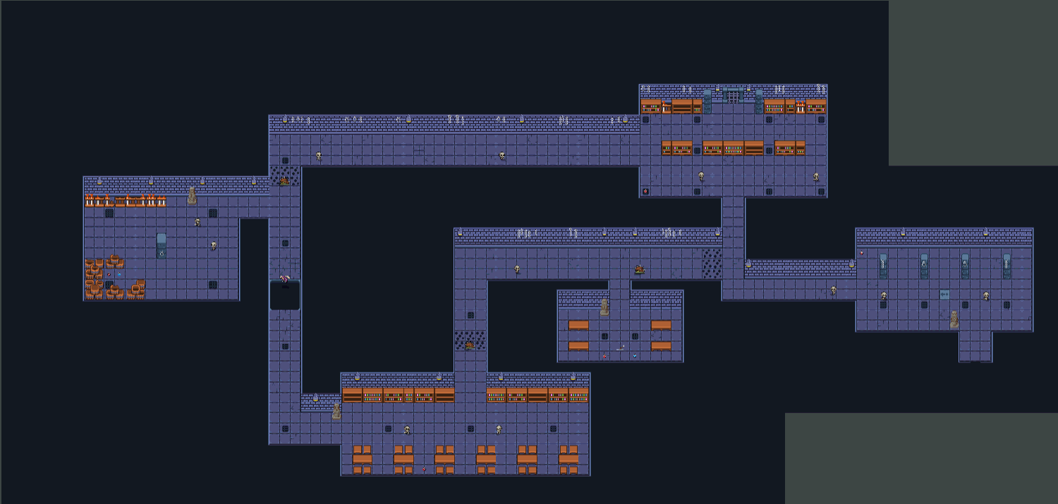 Plan complet d'un niveau de donjon de MRRD